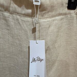 Lilly Pulitzer Sand Linen Palazzo Pants